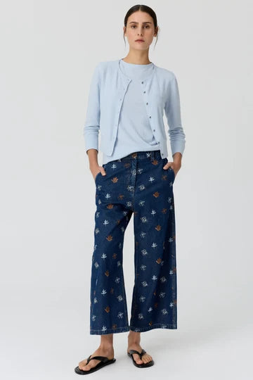 Haven Cardigan Lurex Back - Blue