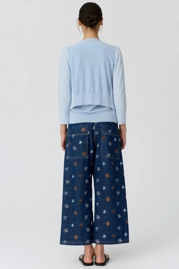 Haven Cardigan Lurex Back - Blue