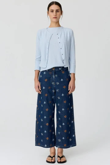 Haven Cardigan Lurex Back - Blue