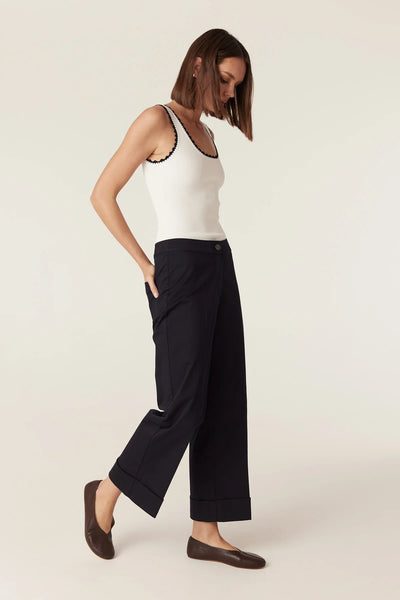 Crepe Knit Tank - White