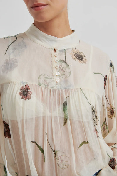 Florala Printed Blouse - Summer Sand
