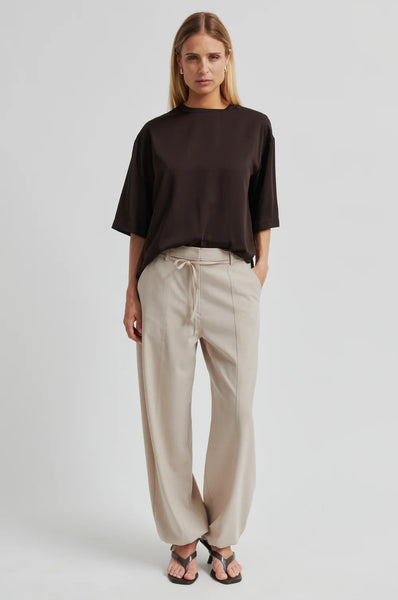 Samanta Short Sleeve Blouse - Chocolate Torte