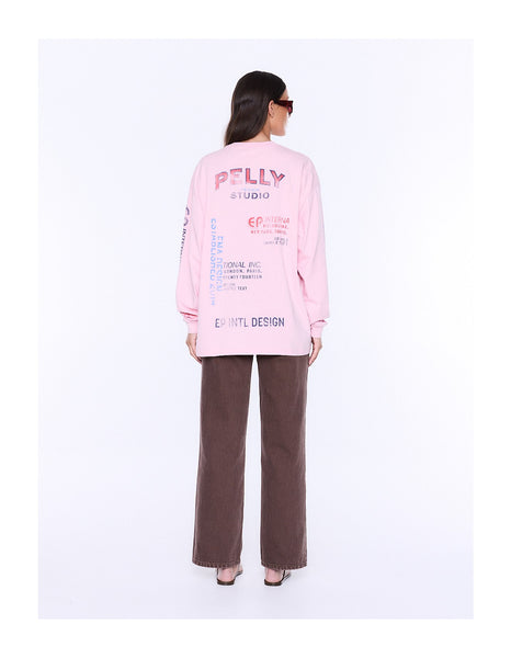 Hailey Long Sleeve Cuffed Tee - Blush Pink - PRE ORDER