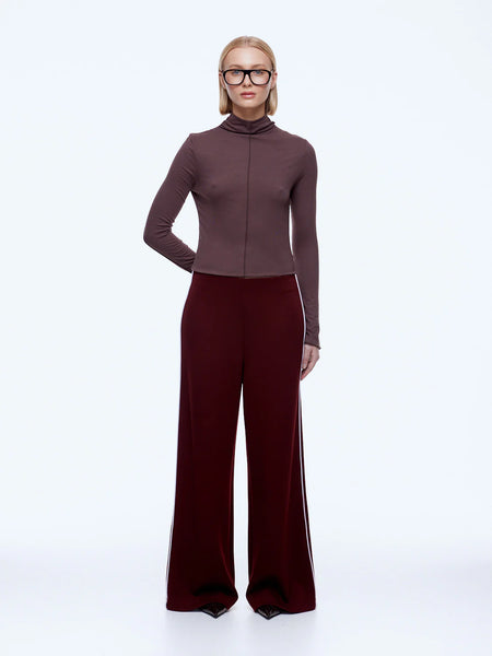 Alessia Relaxed Pant - Burgundy - PRE ORDER