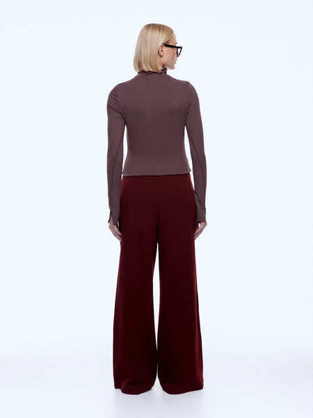 Alessia Relaxed Pant - Burgundy - PRE ORDER