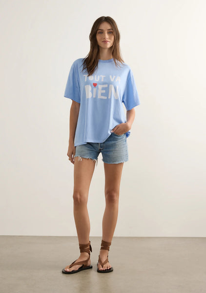 Tout Va Bien Boyfriend Tee - Blue