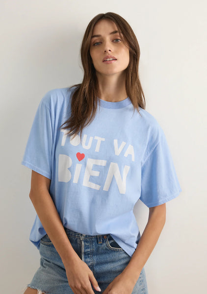 Tout Va Bien Boyfriend Tee - Blue