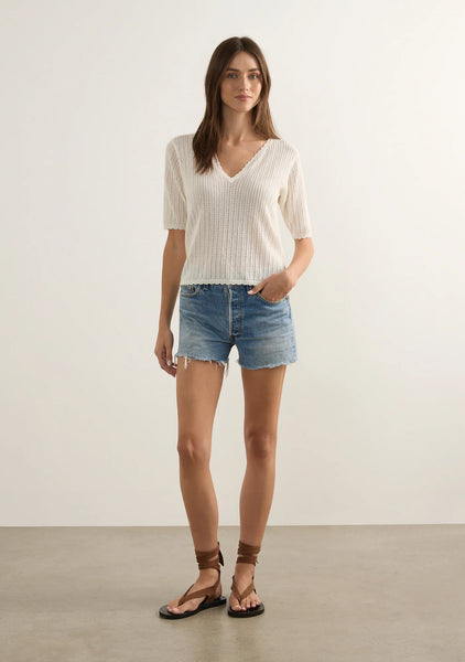 Jude Knit Tee - White