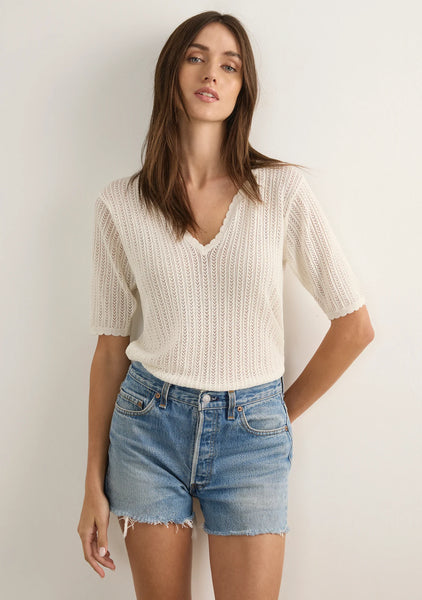 Jude Knit Tee - White