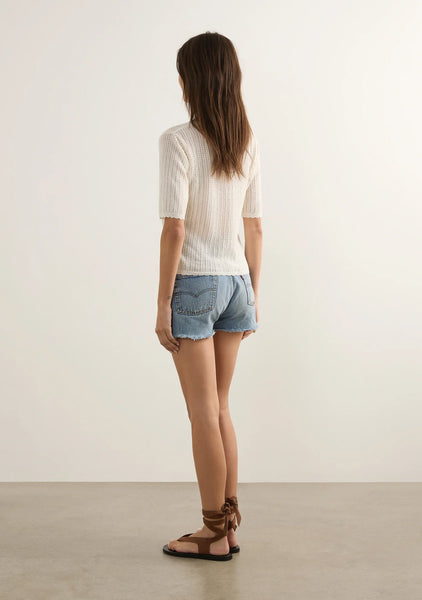 Jude Knit Tee - White