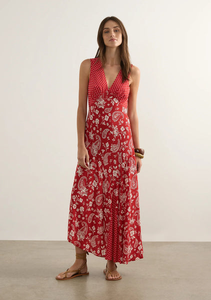 Rochelle Midi Dress - Red