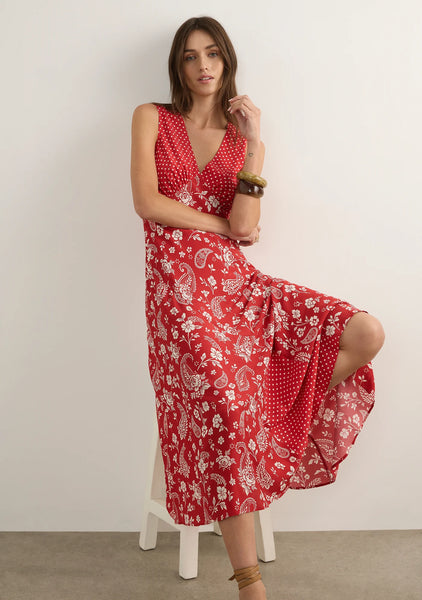 Rochelle Midi Dress - Red