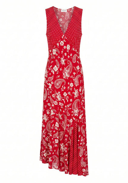 Rochelle Midi Dress - Red