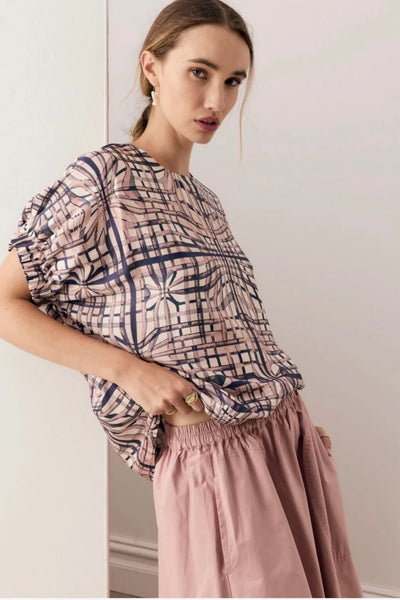 Lattice Top - Pink Check