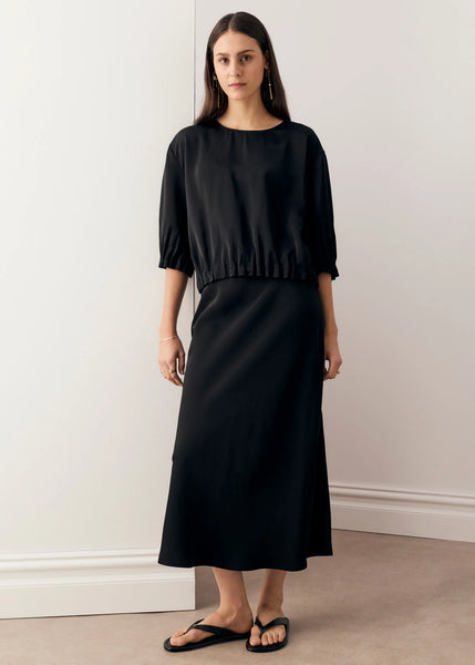Ines Tuck Top - Black