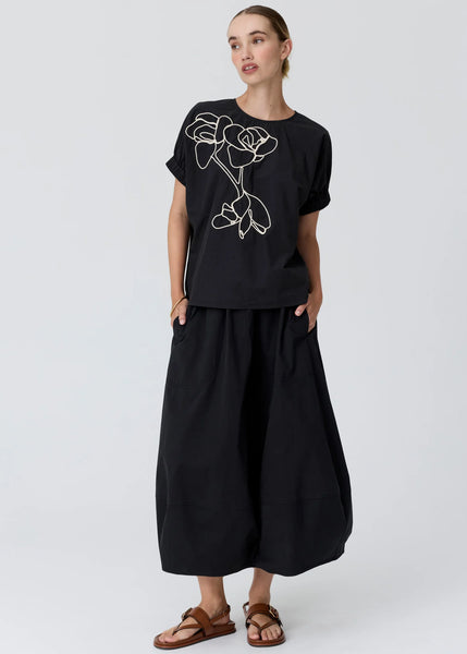 Alma Bubble Skirt - Black