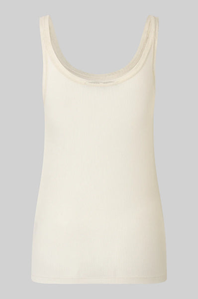Emilia Scoop Neck Tank - Eggnog