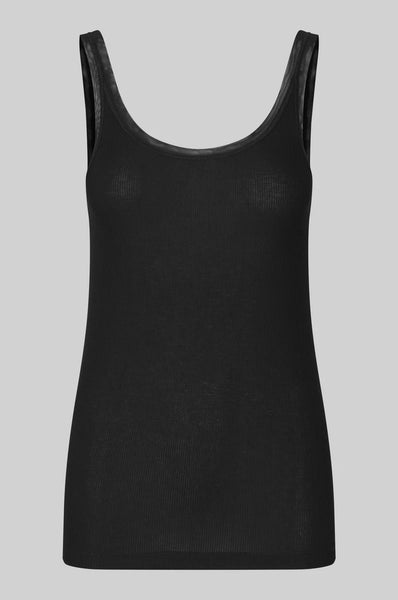 Emilia Scoop Neck Tank - Black