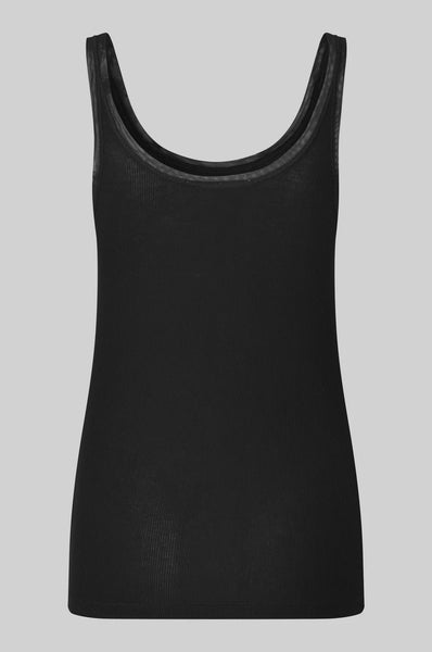 Emilia Scoop Neck Tank - Black