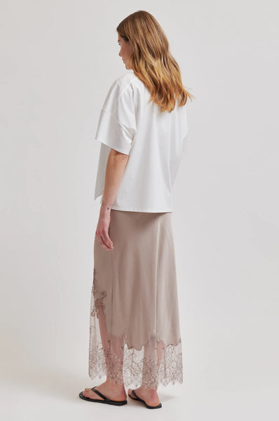 Wila Lace Hem Skirt - Plaza Taupe