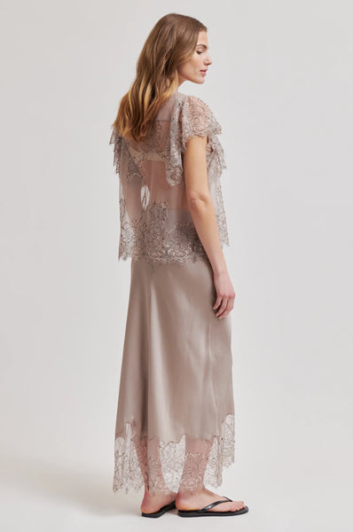 Wila Lace Hem Skirt - Plaza Taupe
