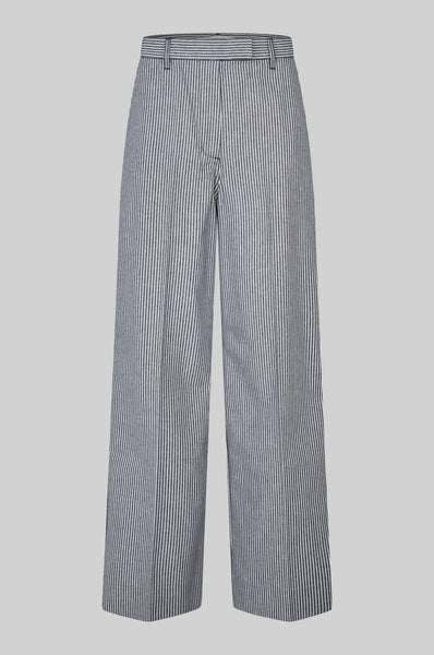 Antibes Striped Leg Pant - Dark Blue Stripe