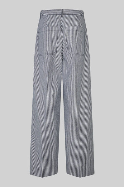 Antibes Striped Leg Pant - Dark Blue Stripe