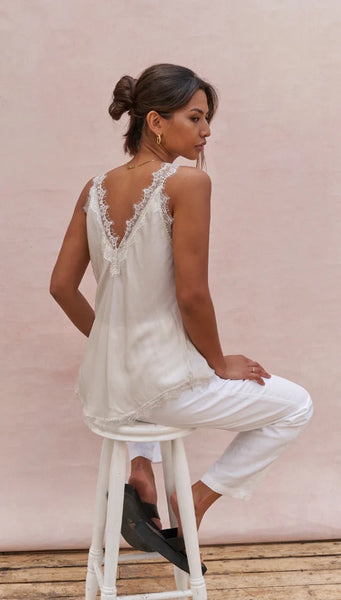 Solange Camisole - Moonbeam/Cream