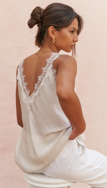 Solange Camisole - Moonbeam/Cream