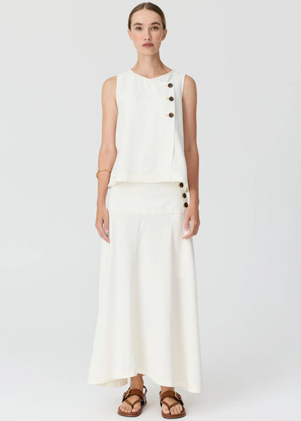 Anise Denim Skirt - Chalk