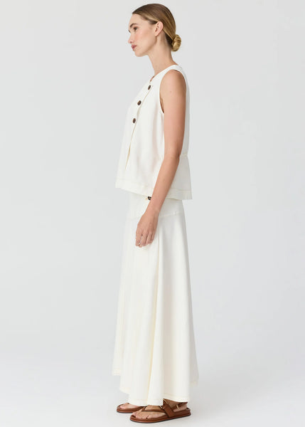 Anise Denim Skirt - Chalk