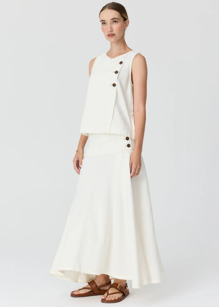 Anise Denim Skirt - Chalk