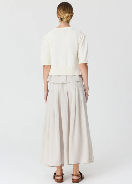 Viloa Short Sleeve Beaded Cardigan - Chalk