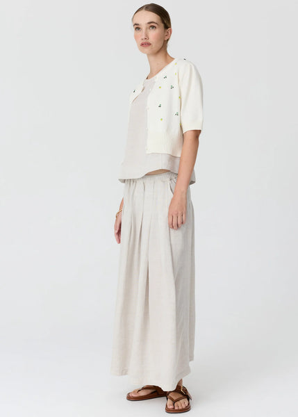 Viloa Short Sleeve Beaded Cardigan - Chalk