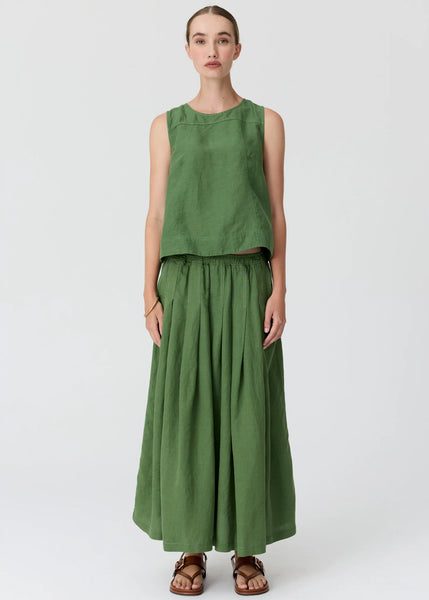 Frankie Pleat Skirt - Fern