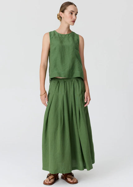 Frankie Pleat Skirt - Fern