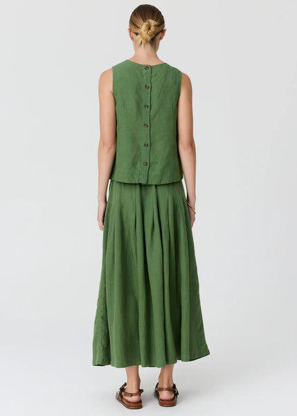 Frankie Pleat Skirt - Fern