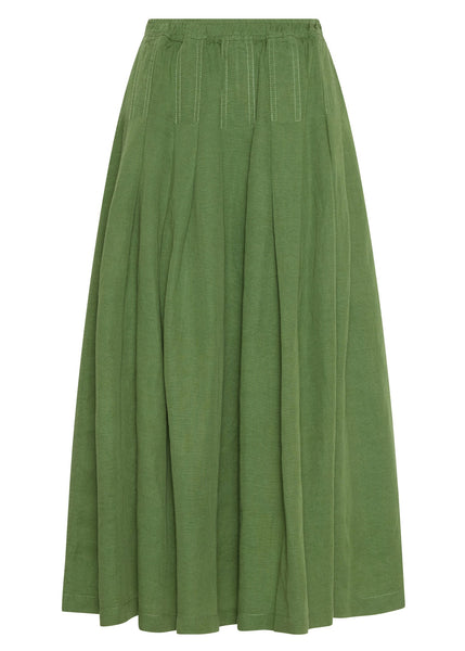 Frankie Pleat Skirt - Fern