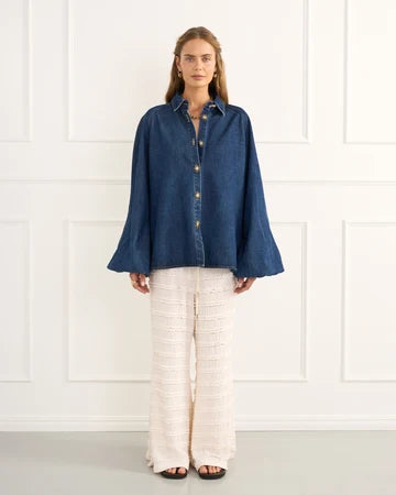 Lucile Indigo Blouse - Denim