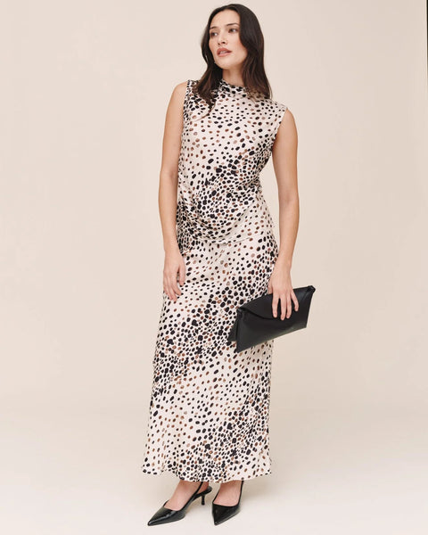 Long Maxi Bias Skirt - Painted Spots