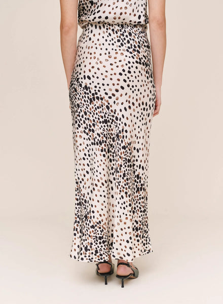 Long Maxi Bias Skirt - Painted Spots