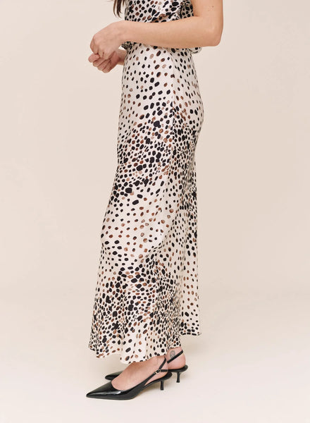 Long Maxi Bias Skirt - Painted Spots