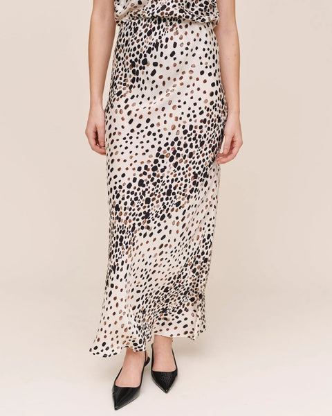 Long Maxi Bias Skirt - Painted Spots