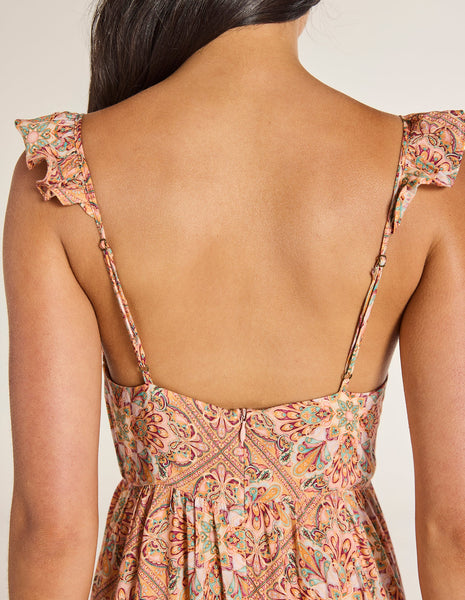 Orosei Cala Maxi Dress - Coral