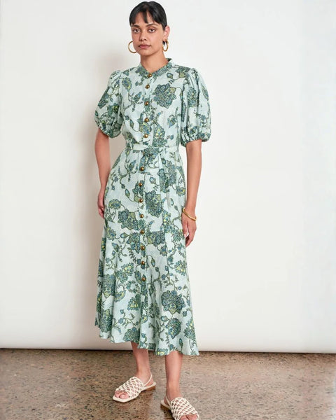 Cascade Dress - Fern Paisley