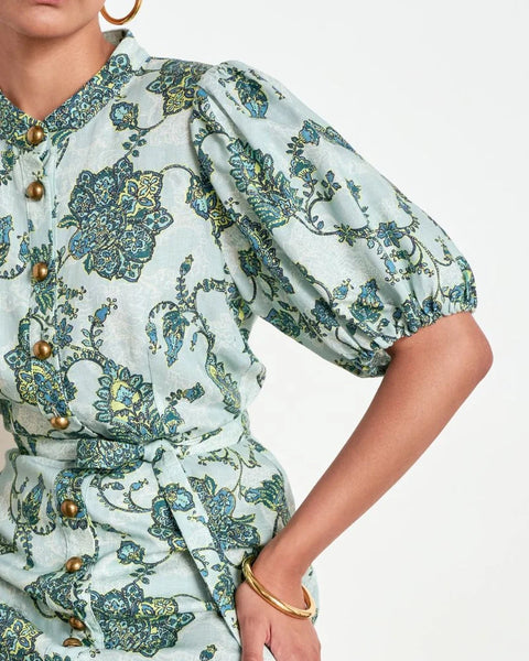 Cascade Dress - Fern Paisley