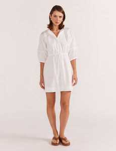 Maya Mini Shirtdress - White 30% OFF AUTOMATICALLY APPLIED AT CHECKOUT
