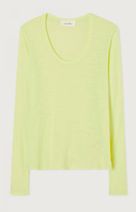 Jacksonville Scoop Neck L/S Tee - Vintage Lime