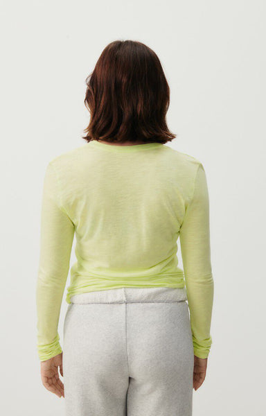 Jacksonville Scoop Neck L/S Tee - Vintage Lime