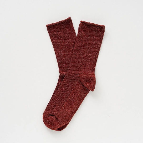 Klue Glitter Lurex Socks - Red